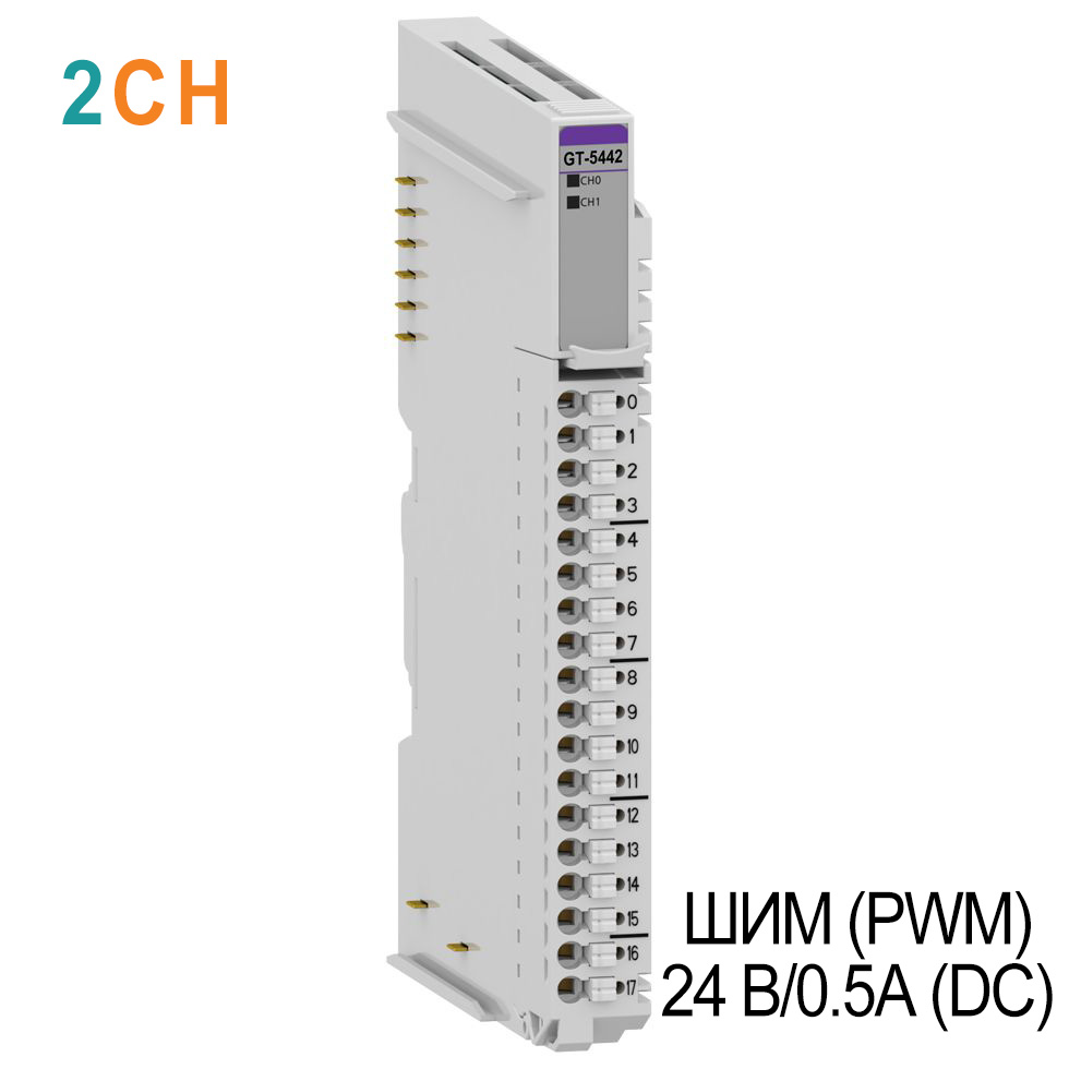 GT-5442 ШИМ (PWM), 2CH, 24 В/0.5А (DC), выход Push-pull, RTB 18