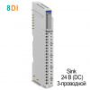 GT-1358 Дискретный ввод, 8DI, 24 В (DC), Sink,3-проводной, RTB 18