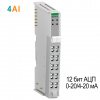 GT-3114 Аналоговый ввод, 4AI, 0-20/4-20 мА, 12 бит АЦП, RTB 10