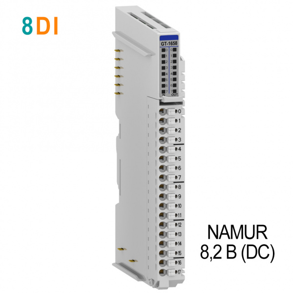 GT-1658 Дискретный ввод, 8DI NAMUR, 8,2 В (DC), RTB 18