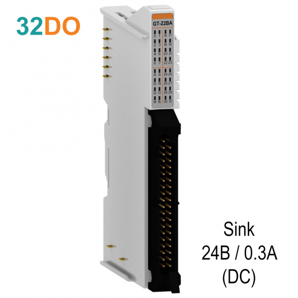 GT-22BA Дискретный вывод, 32DO, 24 В/0.3А (DC), Sink, IDC 40