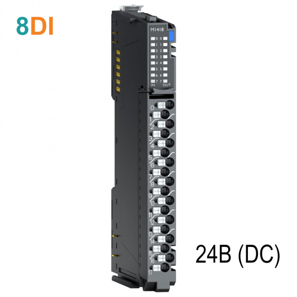 M1418 Дискретный ввод, 8DI, 24 В (DC), Sink, диагностика, RTB 18